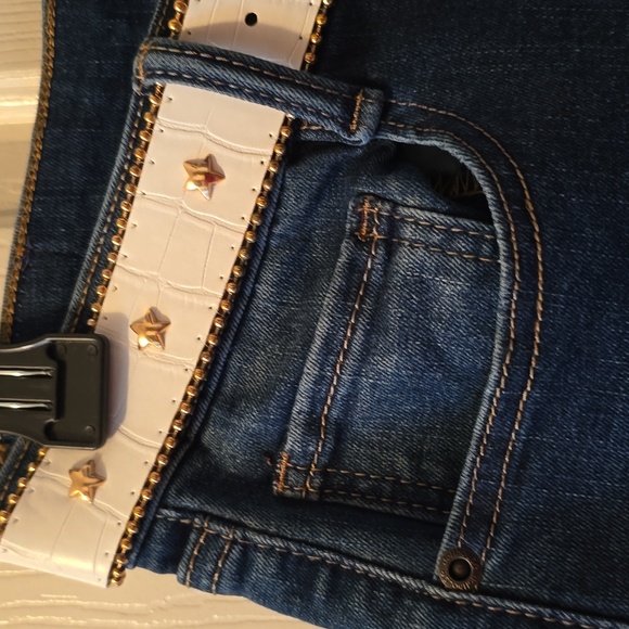 DOLLHOUSE BRAND WOMEN'S JUNIORS BLUE FLARE JEANS SIZE 11/12 - Picture 6 of 16